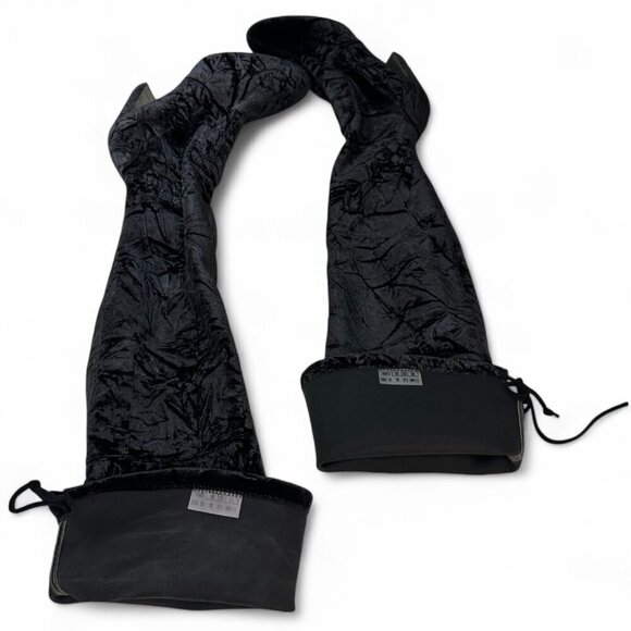 Stuart Weitzman Black Vidaland 100 Over the Knee Crushed Velvet Boots 7 NWOB - Picture 14 of 16